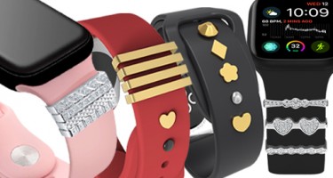 Smart Watch Silicone Strap Accessories 5pcs Diamond Ring for Apple Watch 7  6 5 for Samsung Galaxy Watch Band Ornament Nails