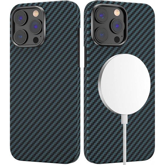 Magnetic Carbon Fiber Case for iPhone 14 /14 Pro/14 Pro Max With MagSafe Aramid Fiber Skin Case with Military Grade Drop Protection Magnetic Carbon Fiber Case for iPhone 14 /14 Pro/14 Pro Max With MagSafe Aramid Fiber Skin Case with Military Grade Drop Protection