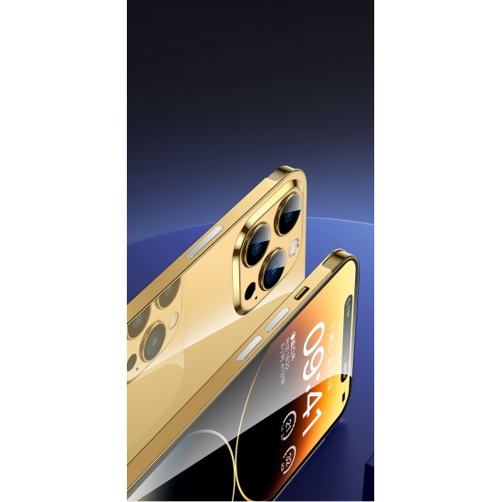 Stainless Steel Protective Case Personalized Phone Bezel Bumper Frame for iPhone 14 Pro/Pro Max