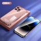 Stainless Steel Phone Case For iPhone 14/ 14 Pro/ 14 Pro Max 6.1 inch 6.7 inch,Football Player/ Soccer Player/ Dollar Image Protective Bumper Cover