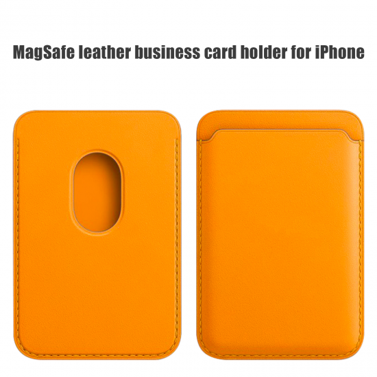For Iphone 12 Leather Wallet Wireless Charger Card Holder with Magsafe for IPhone 12 pro/pro max