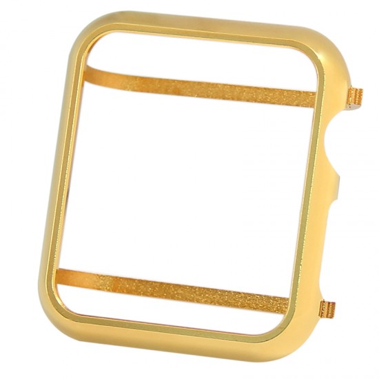 Bright Gold Plated Metal Frame Protective Case Compatible For Smart Watch Series 4/5 40mm 44mm (Gold,Rose gold,Silver,Black)