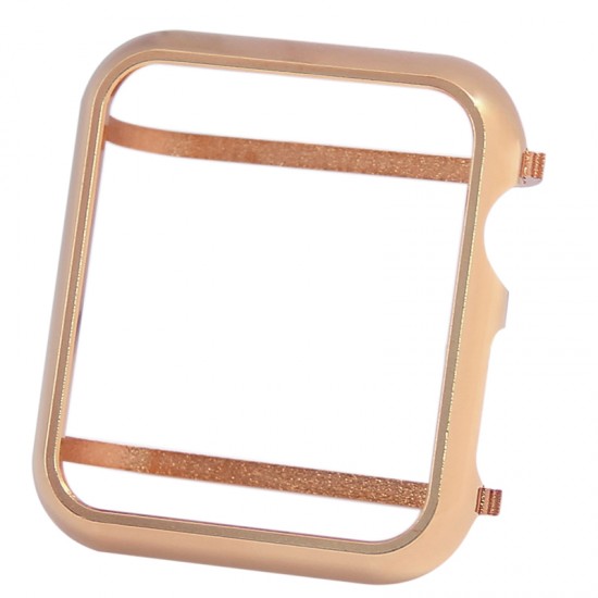 Bright Gold Plated Metal Frame Protective Case Compatible For Smart Watch Series 4/5 40mm 44mm (Gold,Rose gold,Silver,Black)