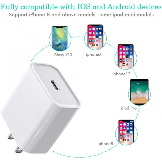 20W PD iPhone Charger,Callancity PD Wall Charger Fast Charging for iPhone 12/12Pro,Huawei Mate 40/40 Pro,Samsung Galaxy,AirPods Pro 20W PD iPhone Charger,Callancity PD Wall Charger Fast Charging for iPhone 12/12Pro,Huawei Mate 40/40 Pro,Samsung Galaxy,AirPods Pro
