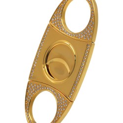 Cigar Cutter With Diamond Plated 24kt Gold