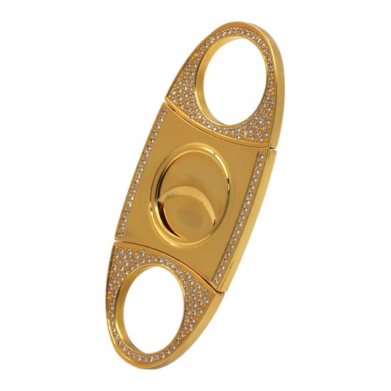 Cigar Cutter With Diamond Plated 24kt Gold