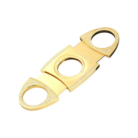 Cigar Cutter With Diamond Plated 24kt Gold