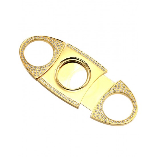 Cigar Cutter With Diamond Plated 24kt Gold