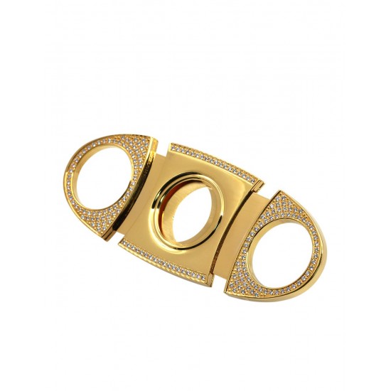 Cigar Cutter With Diamond Plated 24kt Gold