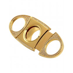 Cigar Cutter With Diamond Plated 24kt Gold Cigar Cutter With Diamond Plated 24kt Gold