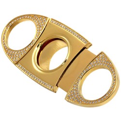 Cigar Cutter With Diamond Plated 24kt Gold