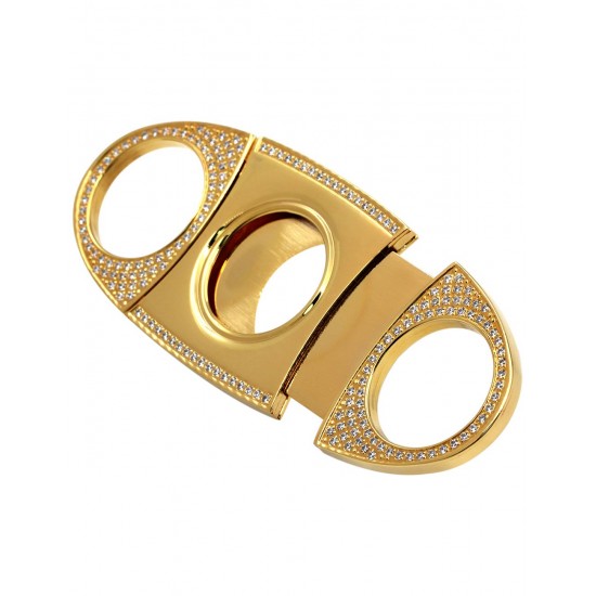 Cigar Cutter With Diamond Plated 24kt Gold