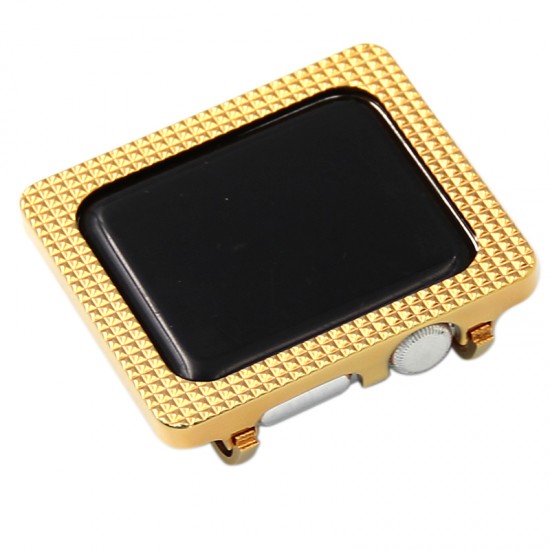 24K Gold Plated Watch Bezel Cover Protective Case for Iwatch 38mm 42mm