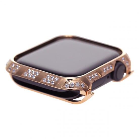 40mm 44mm Case Compatible with Apple Watch Case, Bling Frame Protective Case Screen Protector Compatible with Apple Watch Series 6/5/4 for iWatch SE, Gold rosegold silver black