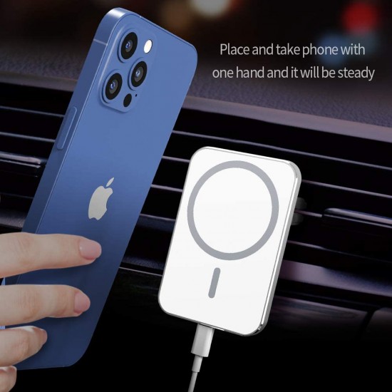 Magnetic Car Air Vent Mount Wireless Charger Phone Holder Compatible with iPhone 12 Series 15W Fast Charging Automatic Clamping 10W/7.5W/5W Design for iPhone 12 iPhone 12 Pro Max Magnetic Car Air Vent Mount Wireless Charger Phone Holder Compatible with iPhone 12 Series 15W Fast Charging Automatic Clamping 10W/7.5W/5W Design for iPhone 12 iPhone 12 Pro Max