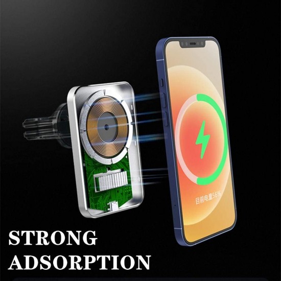 Magnetic Car Air Vent Mount Wireless Charger Phone Holder Compatible with iPhone 12 Series 15W Fast Charging Automatic Clamping 10W/7.5W/5W Design for iPhone 12 iPhone 12 Pro Max Magnetic Car Air Vent Mount Wireless Charger Phone Holder Compatible with iPhone 12 Series 15W Fast Charging Automatic Clamping 10W/7.5W/5W Design for iPhone 12 iPhone 12 Pro Max