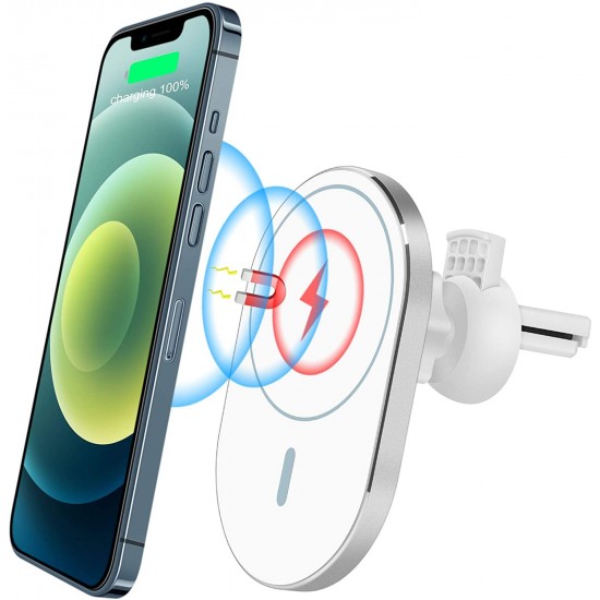 Magnetic Car Air Vent Mount Wireless Charger Phone Holder Compatible with iPhone 12 Series 15W Fast Charging Automatic Clamping 10W/7.5W/5W Design for iPhone 12 iPhone 12 Pro Max Magnetic Car Air Vent Mount Wireless Charger Phone Holder Compatible with iPhone 12 Series 15W Fast Charging Automatic Clamping 10W/7.5W/5W Design for iPhone 12 iPhone 12 Pro Max
