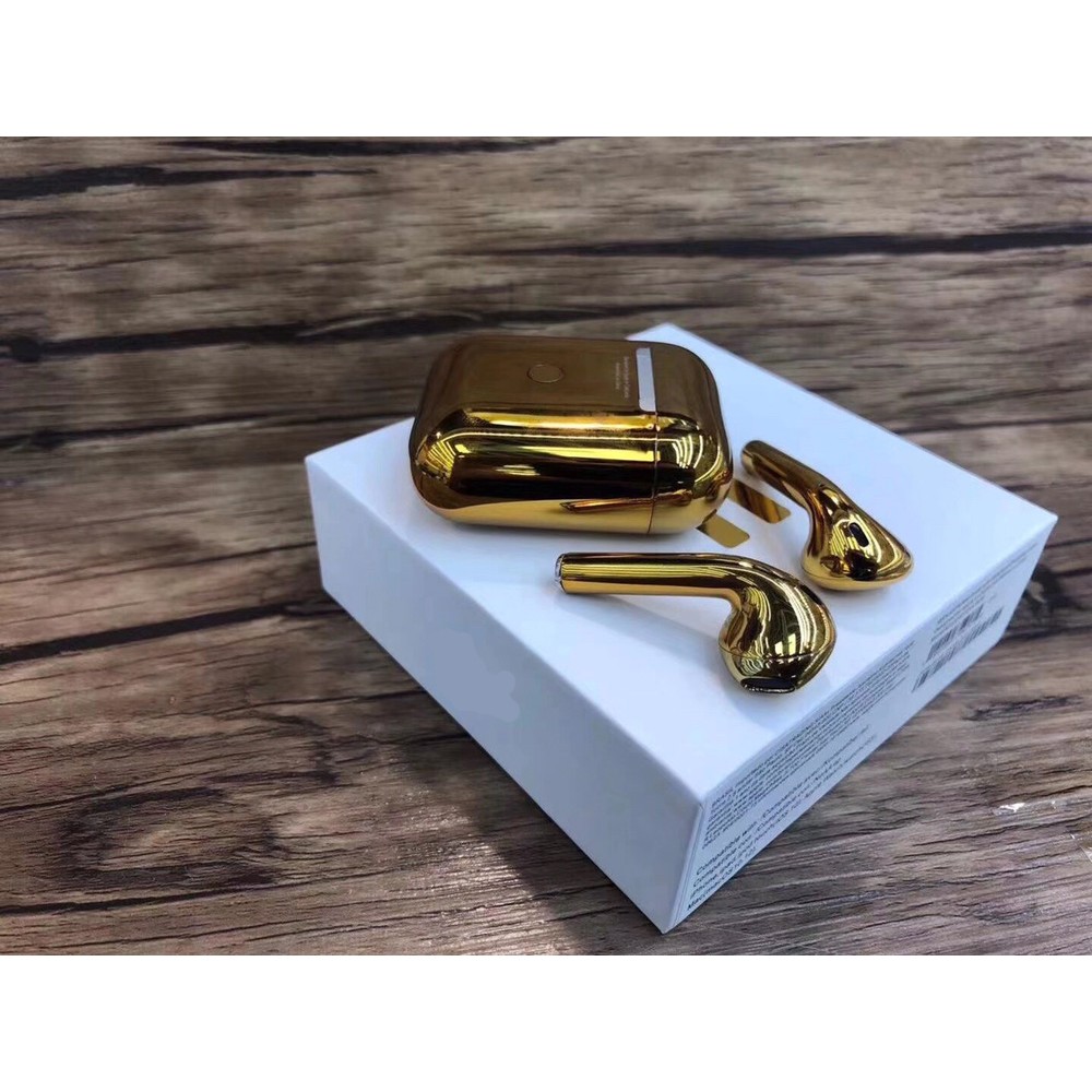 Wireless Gold Earbuds Bluetooth 5.0 Headphones with 24Hrs Charging Case,IPX5 Waterproof Earbuds