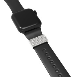 Decorative Full Diamond Ring Loops for Smart Watch Band 38mm 40mm 42mm 44mm Watch Strap Luxury Crystal Jewelry Valentine's Day Gift Decorative Mtal Ring Loops