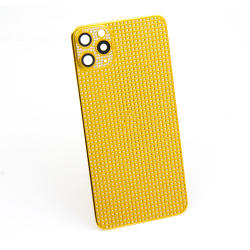 24Kt Gold Housing With Full Crystal Diamond For iPhone 11/11 pro/11 Pro Max/12 Pro/Pro Max,Luxury Replacement Back Gold Plated Battery Cover 