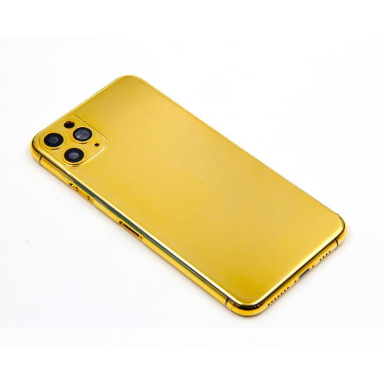 For iPhone 11 Pro Max 24K Gold Plated Housing Replacement Cover for Apple Phone Back Cover Luxury Unique Customized Design
