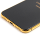 Custom 24kt gold for iPhone x housing wireless charger black back glass