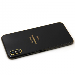 Custom Gold Design for iPhone X/XS/XS Max Housing Wireless Charger Black Back Glass 
