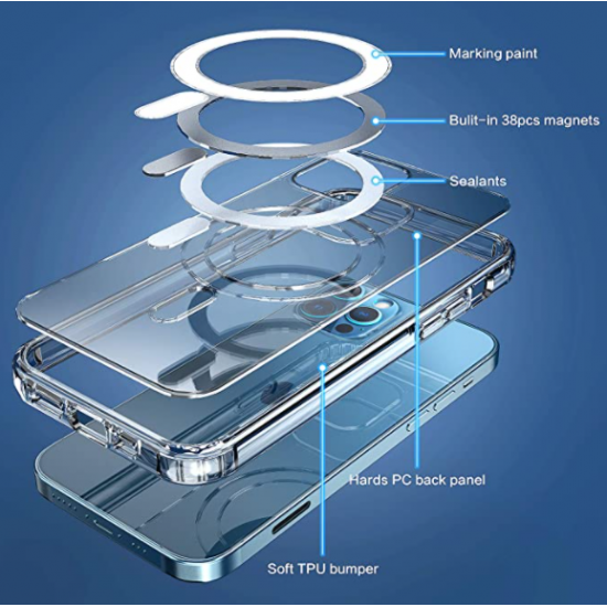 Clear Magnetic Case for iPhone 12 Pro Max Magsafe Charging, Slim Fit Hard Back Soft Silicone TPU Bumper Cover, Thin Cute Shockproof Anti-Yellow Protective Case for i-Phone 12 Promax 6.7 2020 Clear Magnetic Case for iPhone 12 Pro Max Magsafe Charging, Slim Fit Hard Back Soft Silicone TPU Bumper Cover, Thin Cute Shockproof Anti-Yellow Protective Case for i-Phone 12 Promax 6.7 2020