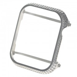 Rhinestone Crystal Diamond Bezel case Platinum Bling Exquisite Handcraft Encrusted Cover Compatible Apple Watch 40mm 44mm series6 SE 5 4 3 Rhinestone Crystal Diamond Bezel case Platinum Bling Exquisite Handcraft Encrusted Cover Compatible Apple Watch 40mm 44mm series6 SE 5 4 3