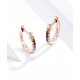 24k Gold Plated Sterling Earrings Cubic Zirconia Hypoallergenic Lightweight Earrings for Women