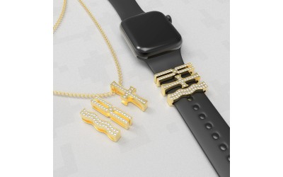 Diamond apple watch band charms story