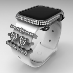 Combination Of Sparkling Diamond Watch Frames Bezel Case 40mm 44mm & Watch Shiny Crystal Decorative Ring Charms Valentine's Day Gift For iWatch 6 Se 5 4 