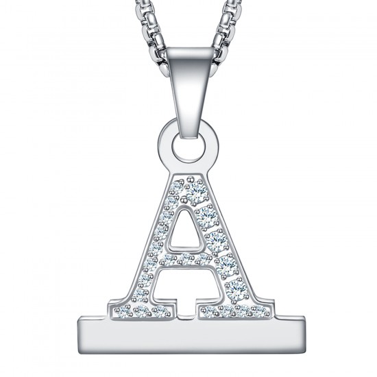 2 in 1 Alphabet Letter A-Z Necklace Pendant Connector for Apple Watch Series 6/SE/5/4/3