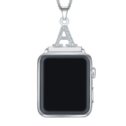 2 in 1 Alphabet Letter A-Z Necklace Pendant Connector for Apple Watch Series 6/SE/5/4/3 2 in 1 Alphabet Letter A-Z Necklace Pendant Connector for Apple Watch Series 6/SE/5/4/3