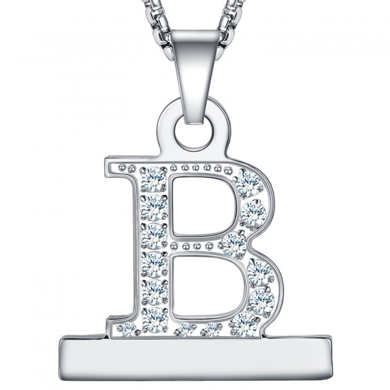 2 in 1 Alphabet Letter A-Z Necklace Pendant Connector for Apple Watch Series 6/SE/5/4/3