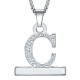 2 in 1 Alphabet Letter A-Z Necklace Pendant Connector for Apple Watch Series 6/SE/5/4/3