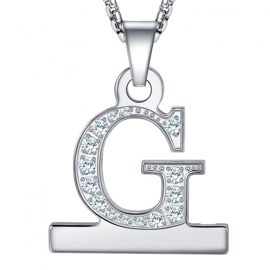 2 in 1 Alphabet Letter A-Z Necklace Pendant Connector for Apple Watch Series 6/SE/5/4/3