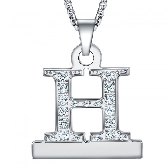 2 in 1 Alphabet Letter A-Z Necklace Pendant Connector for Apple Watch Series 6/SE/5/4/3