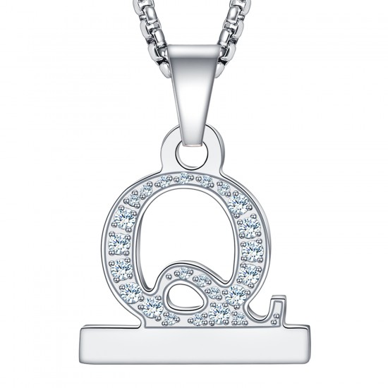 2 in 1 Alphabet Letter A-Z Necklace Pendant Connector for Apple Watch Series 6/SE/5/4/3