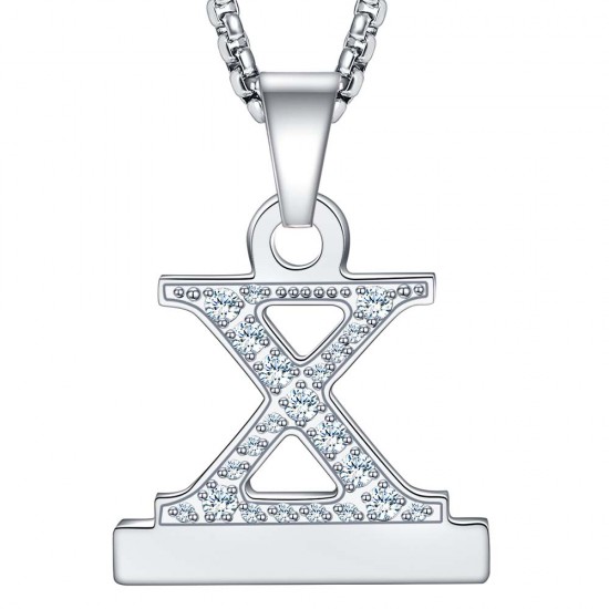 2 in 1 Alphabet Letter A-Z Necklace Pendant Connector for Apple Watch Series 6/SE/5/4/3