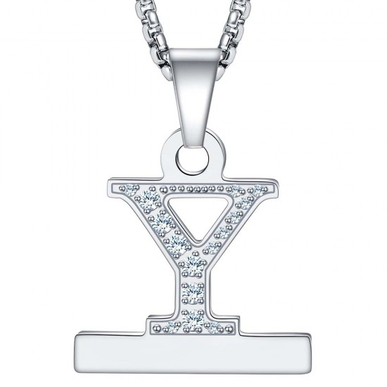 2 in 1 Alphabet Letter A-Z Necklace Pendant Connector for Apple Watch Series 6/SE/5/4/3