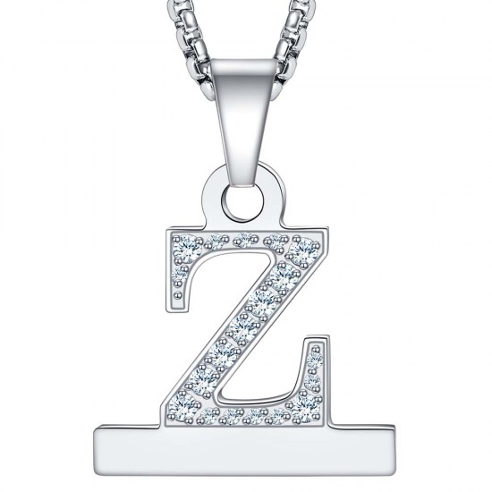 2 in 1 Alphabet Letter A-Z Necklace Pendant Connector for Apple Watch Series 6/SE/5/4/3