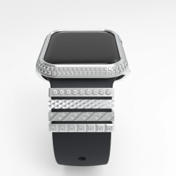 Diamond apple Watch bezel case Frame Valentine's Day Gift Protective Case With Jewelry Strap Ring for Apple Watch 38mm 42mm 40mm 44mm