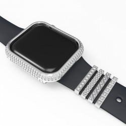 Diamond apple Watch bezel case Frame Valentine's Day Gift Protective Case With Jewelry Strap Ring for Apple Watch 38mm 42mm 40mm 44mm