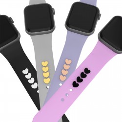 Watch Band Heart Studs Charms for Apple Watch Series SE/6/5/4 Watch Band Heart Studs Charms for Apple Watch Series SE/6/5/4