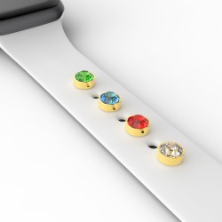 Decorative Studs Charm Watch Rubber Strap Adornment Valentine's Day Gift For Apple Watch Band 38mm 40mm 42mm 44mm  Decorative Studs Charm Watch Rubber Strap Adornment Valentine's Day Gift For Apple Watch Band 38mm 40mm 42mm 44mm